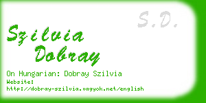 szilvia dobray business card